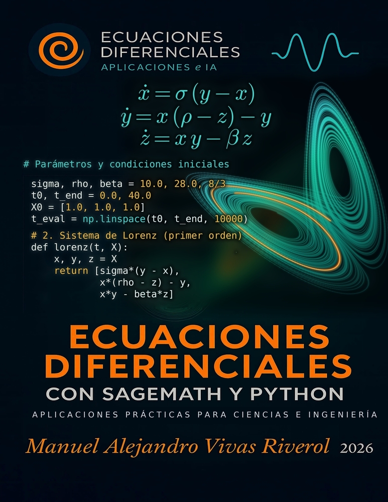 Ecuaciones Diferenciales con SageMath y Python: Aplicaciones Prácticas para Ciencias e Ingeniería cover
