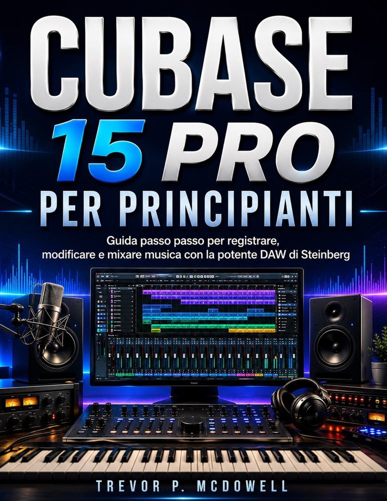 Cubase 15 Pro Per Principianti: Guida passo passo per registrare, modificare e mixare musica con la potente DAW di Steinberg cover
