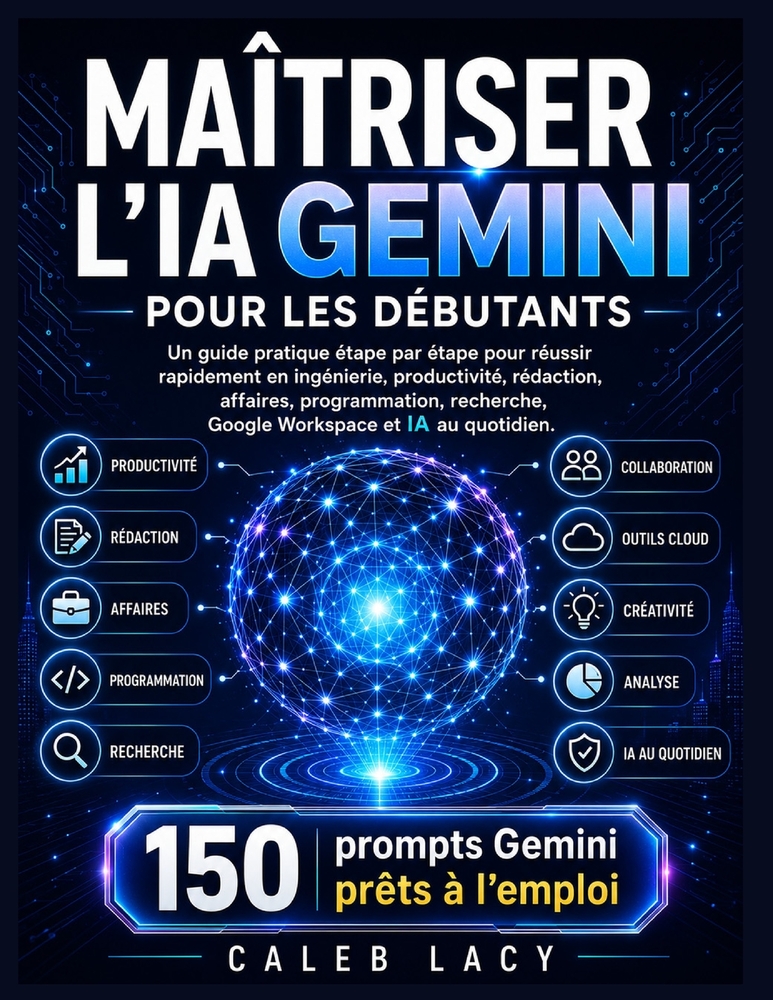 Maîtriser l'IA Gemini pour les débutants: Un guide pratique étape par étape pour réussir rapidement en ingénierie, productivité, rédaction, affaires, cover