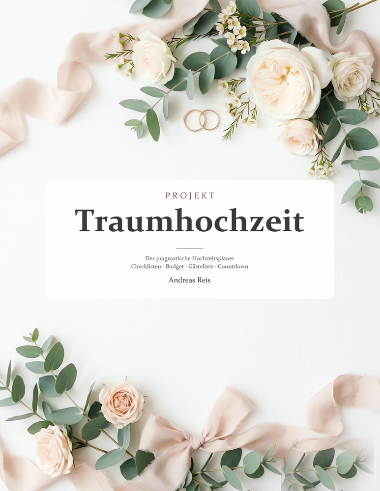 Projekt Traumhochzeit: Der pragmatische Hochzeitsplaner mit Checklisten, Budget, Gästeliste & Countdown - das Planungsbuch zum Ausfüllen für Paare, di cover