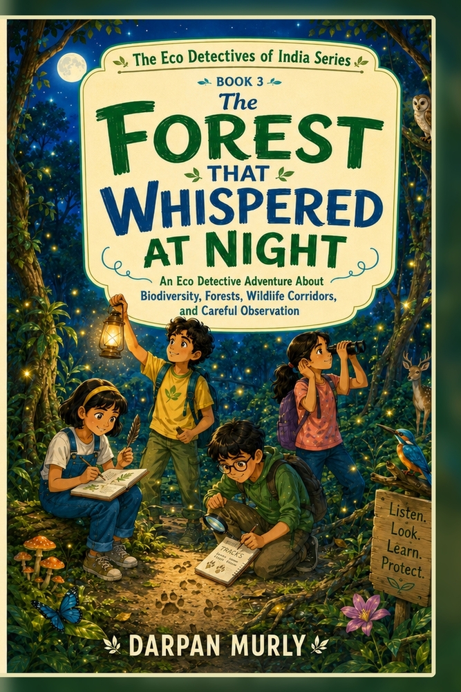 The Forest That Whispered at Night: An Eco Detective Adventure About Biodiversity, Forests, Wildlife Corridors and Careful Observation cover
