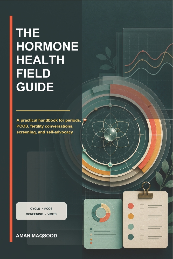 The Hormone Health Field Guide: A practical handbook for periods, PCOS, fertility conversations, screening, and self-advocacy cover