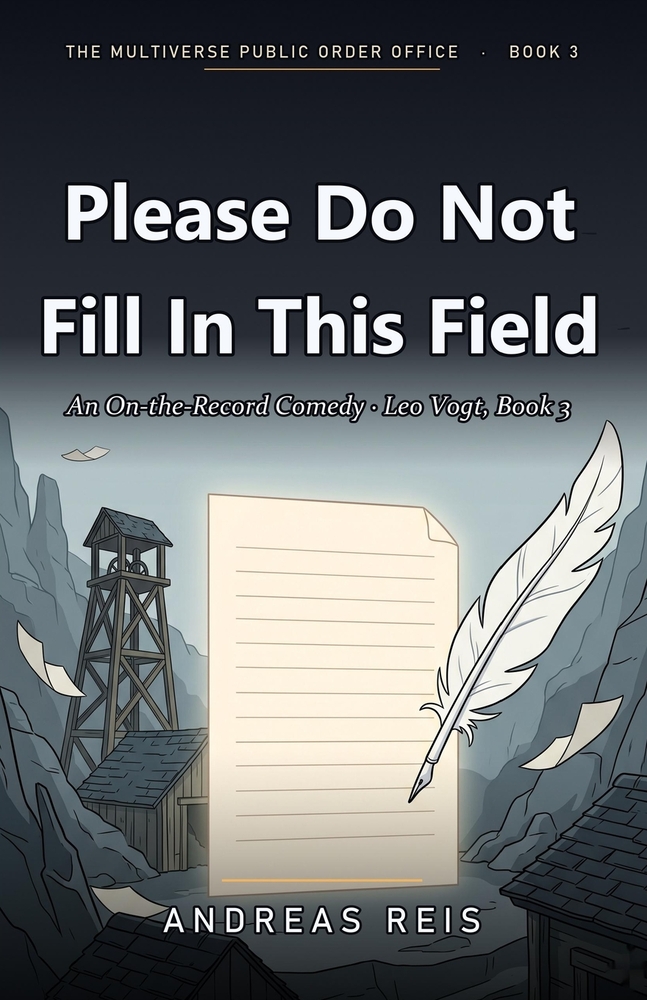 Please Do Not Fill In This Field: An On-the-Record Comedy - Leo Vogt, Book 3 cover