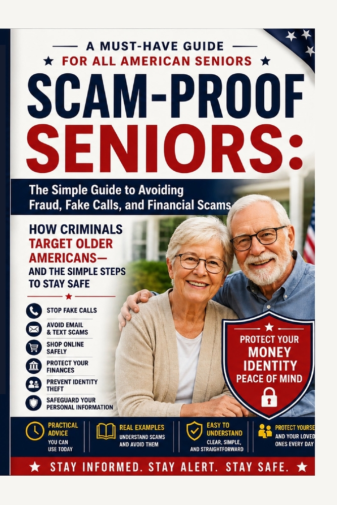 Scam-Proof Seniors: The Simple Guide to Avoiding Fraud, Fake Calls, and Financial Scams: How Criminals Target Older Americans-and the Simple Steps to cover
