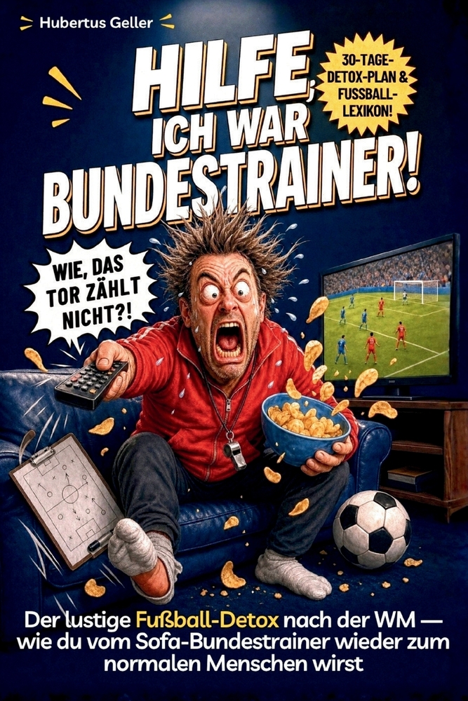 Hilfe, ich war Bundestrainer!: Der lustige Fußball-Detox nach der WM - wie du vom Sofa-Bundestrainer wieder zum normalen Menschen wirst. Inklusive 30- cover