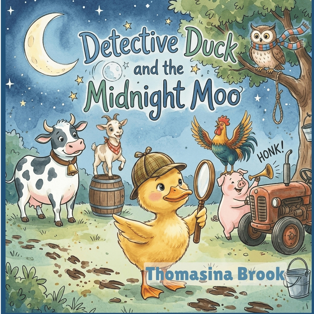 Detective Duck and the Midnight Moo: A Cozy Farm Mystery for Curious Kids cover