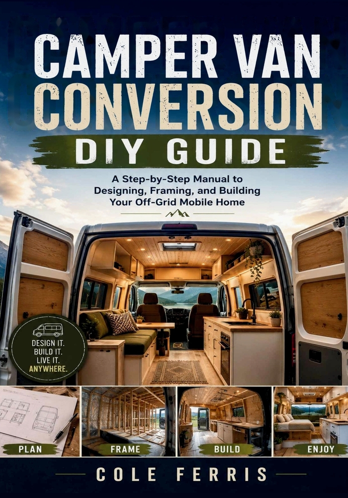 Camper Van Conversion DIY Guide: A Step-by-Step Manual to Designing Framing and Building Your Off-Grid Mobile Home cover