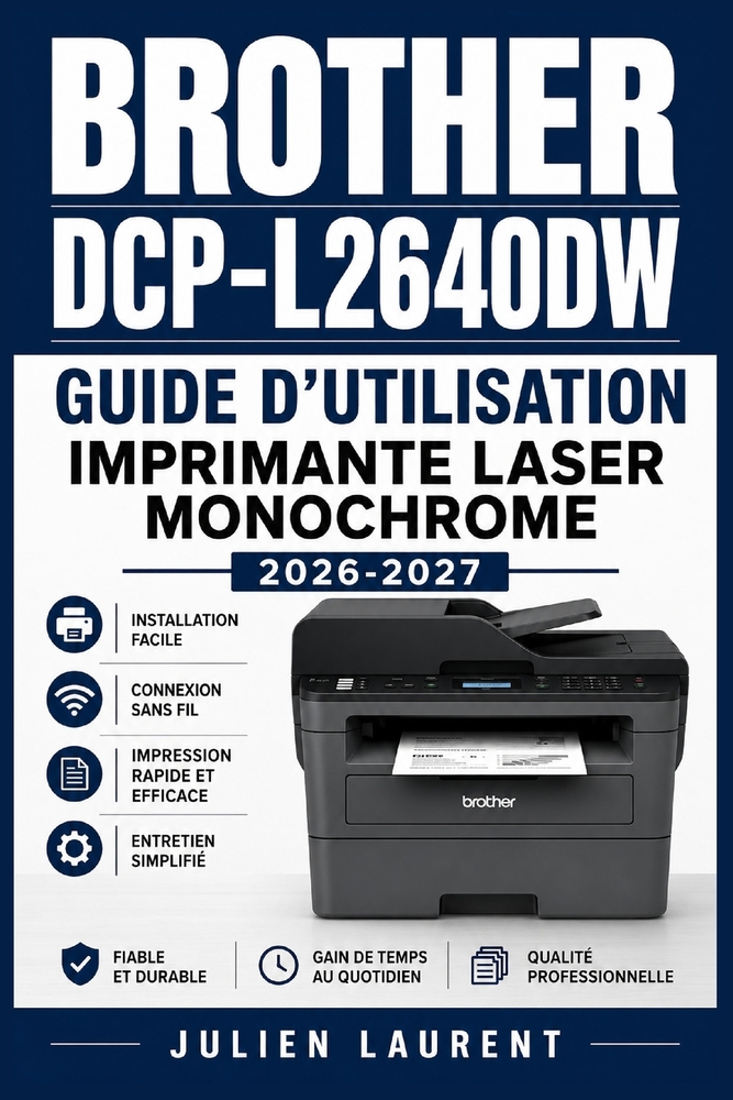 Brother DCP-L2640DW Guide d'Utilisation Imprimante Laser Monochrome 2026-2027: Configuration, Numerisation, Reseau Wi-Fi, Entretien et Depannage Pas a cover