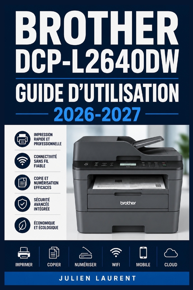 Brother DCP-L2640DW Guide d'Utilisation 2026-2027: Maîtrisez Votre Imprimante Multifonction: Configuration, Impression, Numérisation et Dépannage Pas cover