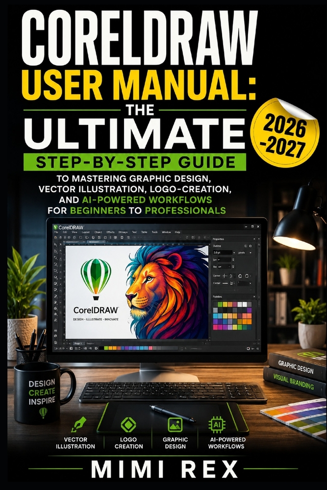 CorelDRAW User Manual: The Ultimate Step-By-Step Guide to Mastering Graphic Design, Vector Illustration, LOGO Creation, and AI-Powered Workflows for B cover