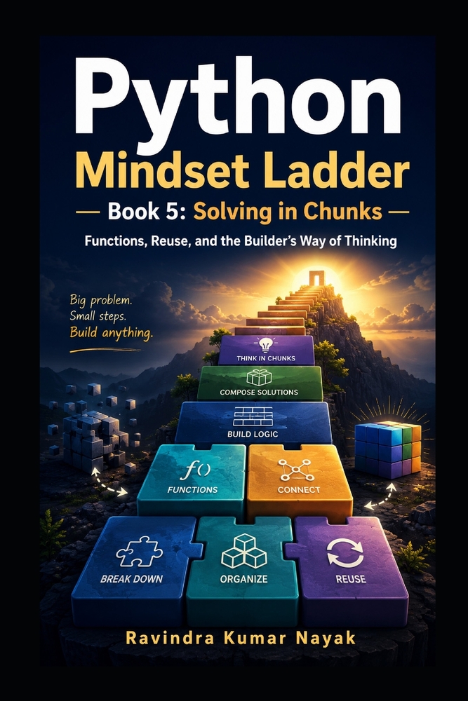 Python Mindset Ladder - Book 5: Solving in Chunks Functions, Reuse, and the Builder's Way of Thinking cover