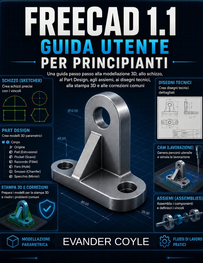 FreeCAD 1.1 Guida per principianti cover