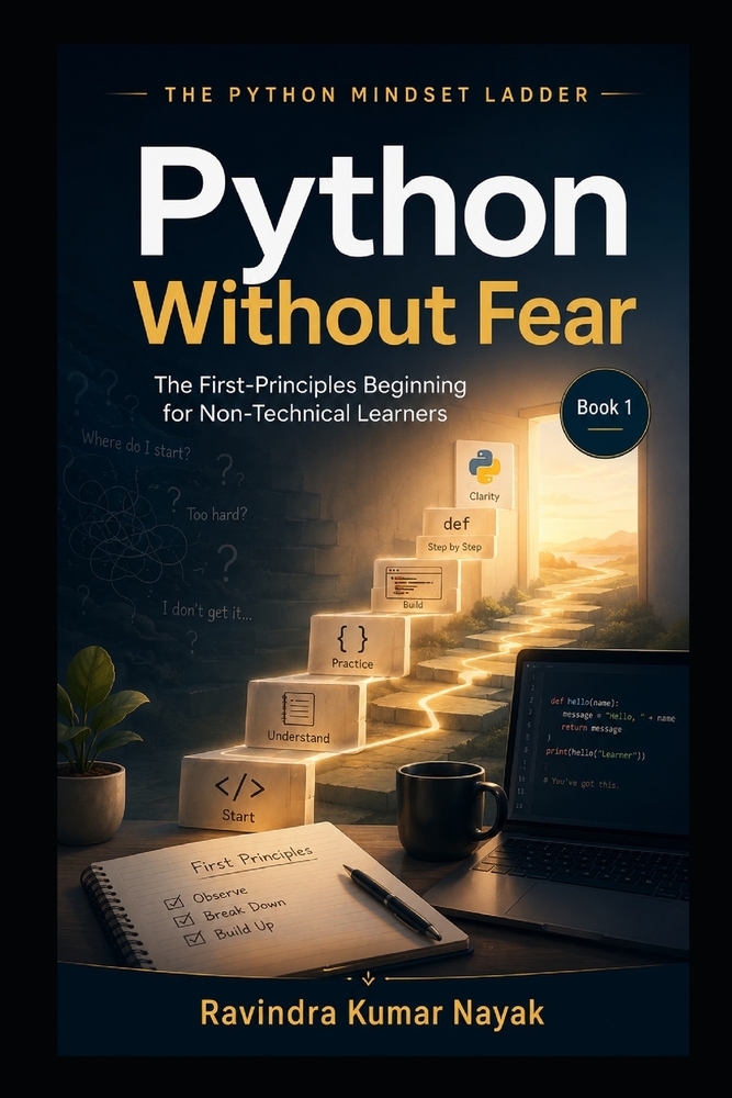 Python Without Fear The First-Principles Beginning for Non-Technical Learners: Book 1 of The Python Mindset Ladder cover