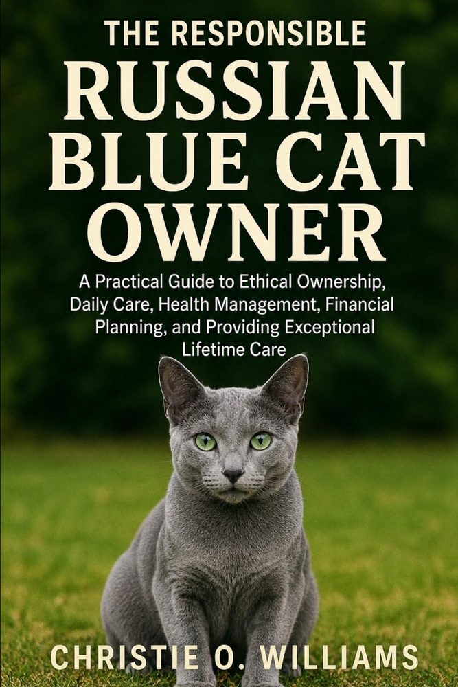 The Responsible Russian Blue Cat Owner: A Practical Guide to Ethical Ownership, Daily Care, Health Management, Financial Planning, and Providing Excep cover