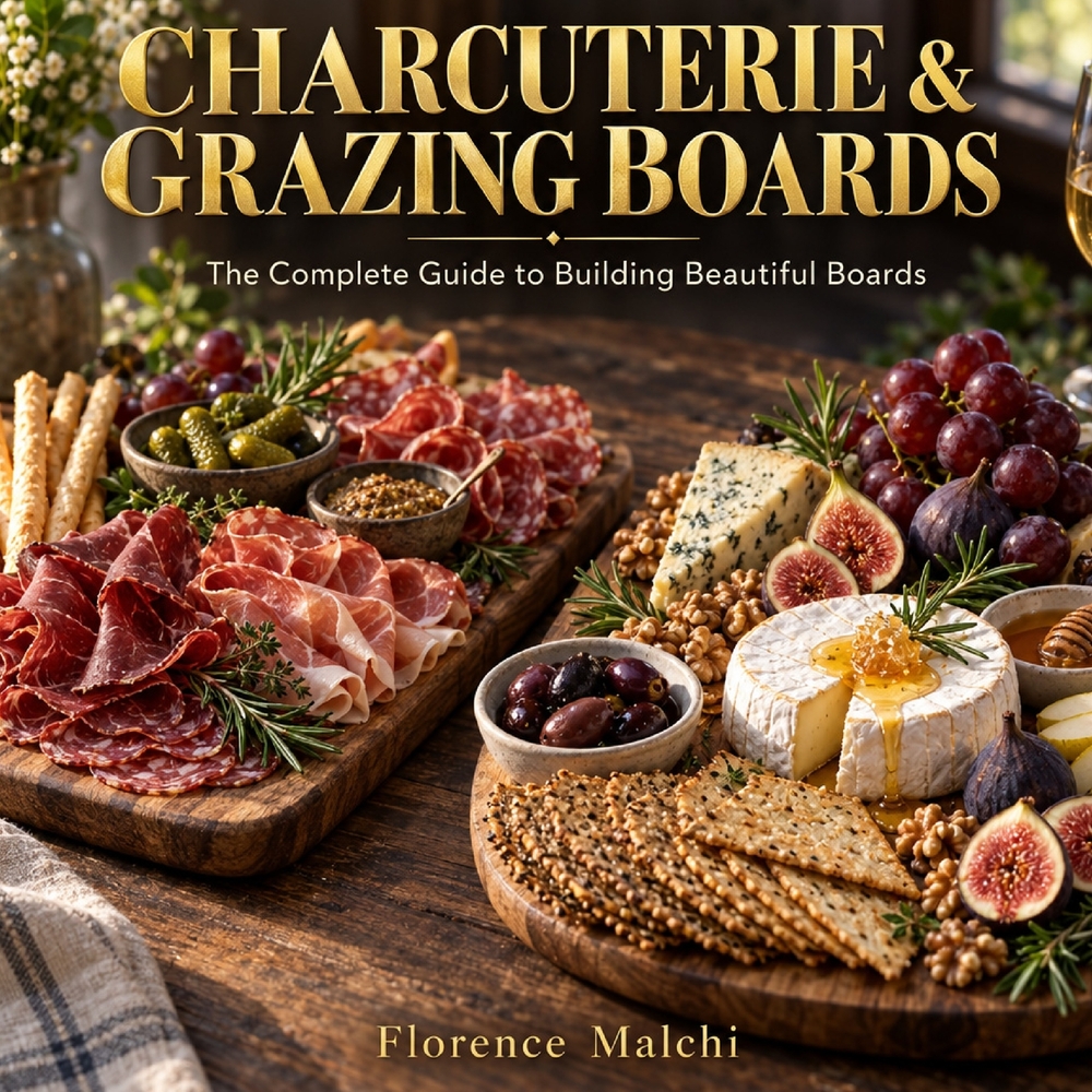 Charcuterie & Grazing Boards: The Complete Guide to Building Beautiful Boards: How to Plan, Style, and Assemble Elegant Cheese, Meat, Fruit, and Desse cover