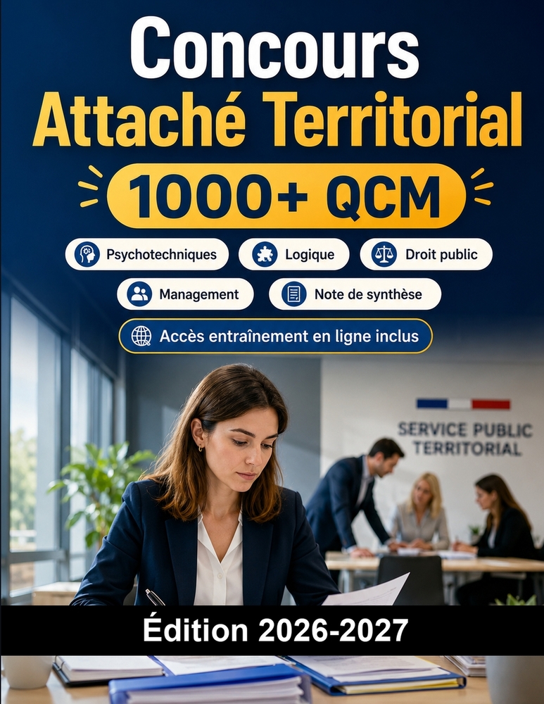 Concours Attaché Territorial: Fonction Publique Territoriale Catégorie A: QCM, droit public, management, note de synthèse et oral cover