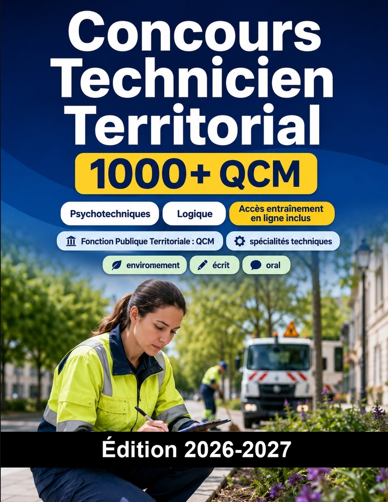 Concours Technicien Territorial: Fonction Publique Territoriale: QCM, spécialités techniques, environnement, écrit et oral cover