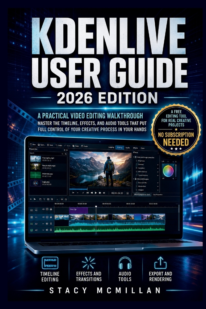 Kdenlive User Guide - 2026 Edition: A Practical Video Editing Walkthrough - Master the Timeline, Effects, and Audio Tools That Put Full Control of You cover