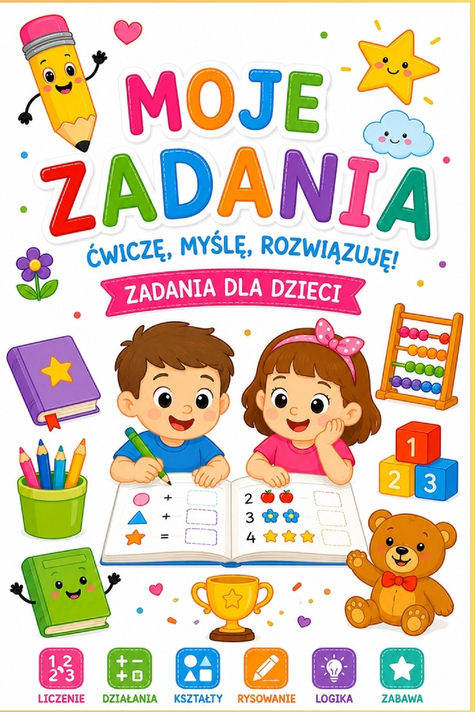 Moje zadania. Ćwiczę, myślę, rozwiązuję: Zadania dla dzieci cover