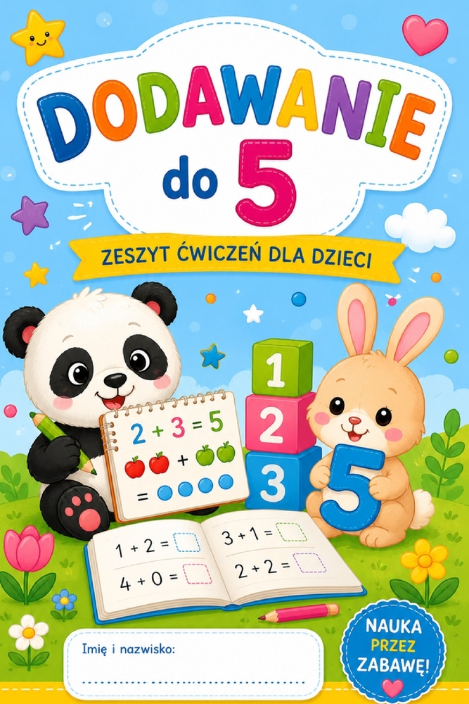 Dodawanie do 5: Zeszyt cwiczeń dla dzieci cover