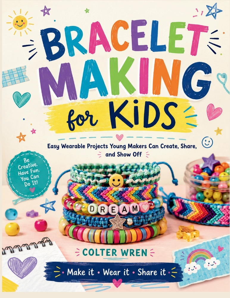 BRACELET MAKING for KIDS: Easy Wearable Projects Young Makers Can Create, Share, and Show Off cover