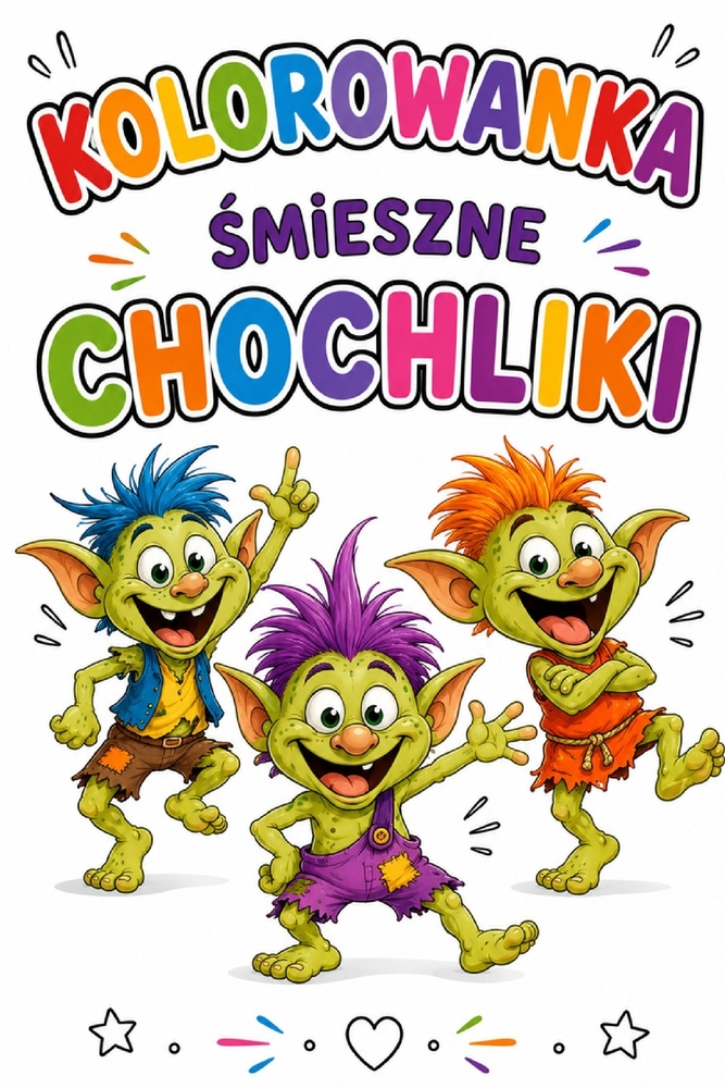 Kolorowanka śmieszne chochliki cover