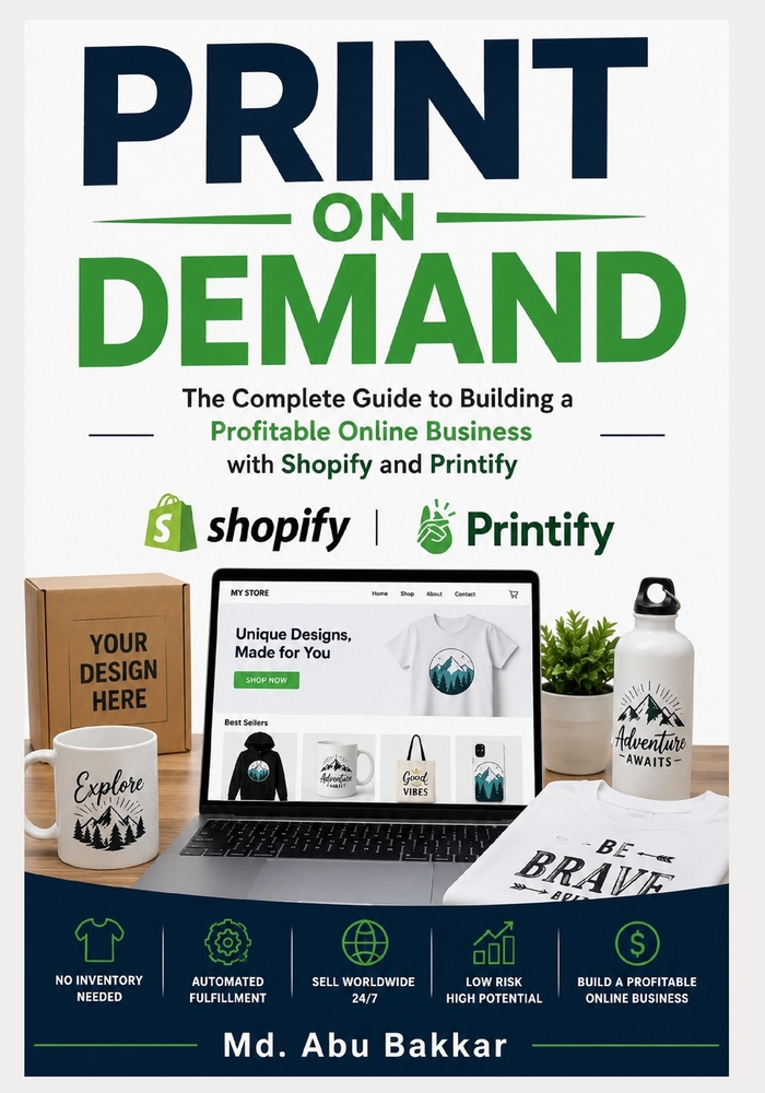 Print On Demand: The Complete Guide to Building a Profitable Online Business with Shopify and Printify cover