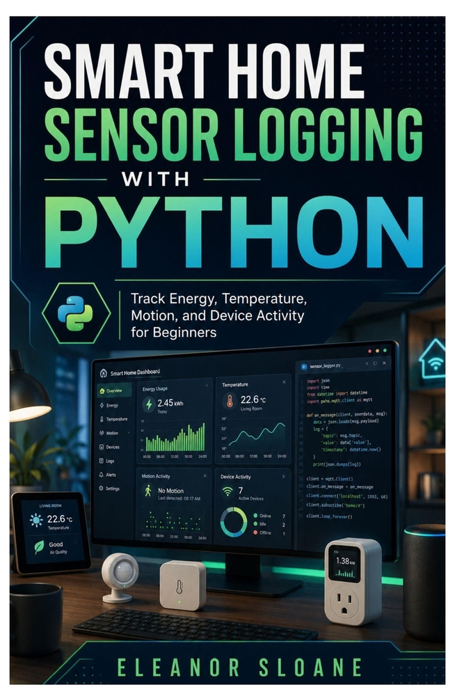 Smart Home Sensor Logging with Python: Track Energy, Temperature, Motion, and Device Activity for Beginners cover