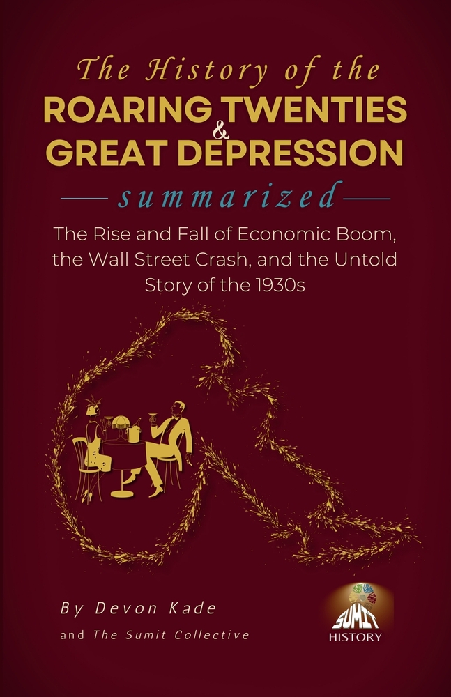 THE HISTORY OF THE ROARING TWENTIES & GREAT DEPRESSION Summarized: The Rise and Fall of Economic Boom, the Wall Street Crash, and the Untold Story of cover