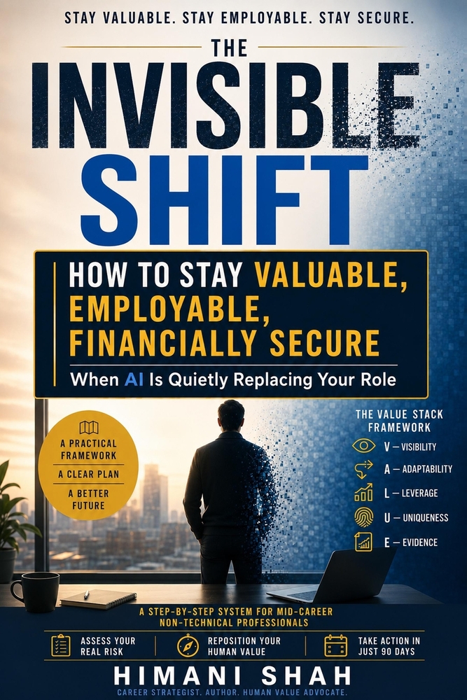 The Invisible Shift: Protect Your Career When AI Is Quietly Replacing Your Role: The VALUE Stack System - A 90-Day Roadmap for Mid-Career Professional cover