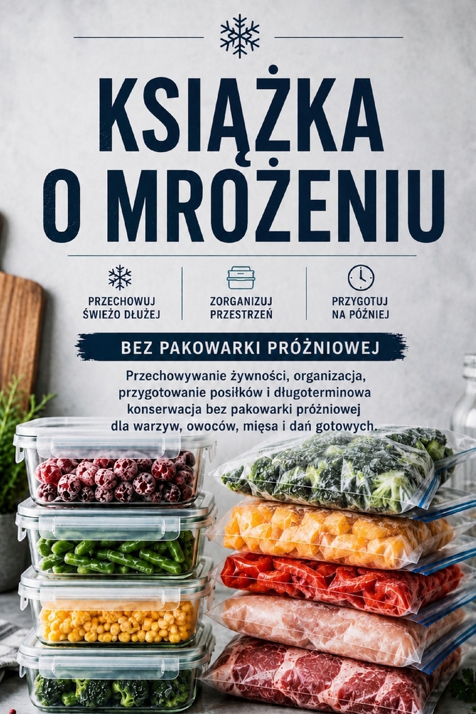 Książka o Mrożeniu: Przechowywanie żywności, organizacja, przygotowanie posilków i dlugoterminowa konserwacja bez pakowarki p cover