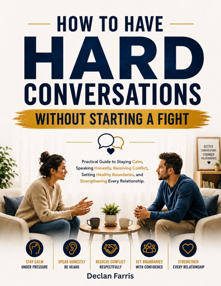 How to Have Hard Conversations Without Starting a Fight: A Practical Guide to Staying Calm, Speaking Honestly, Resolving Conflict, Setting Healthy Bou cover