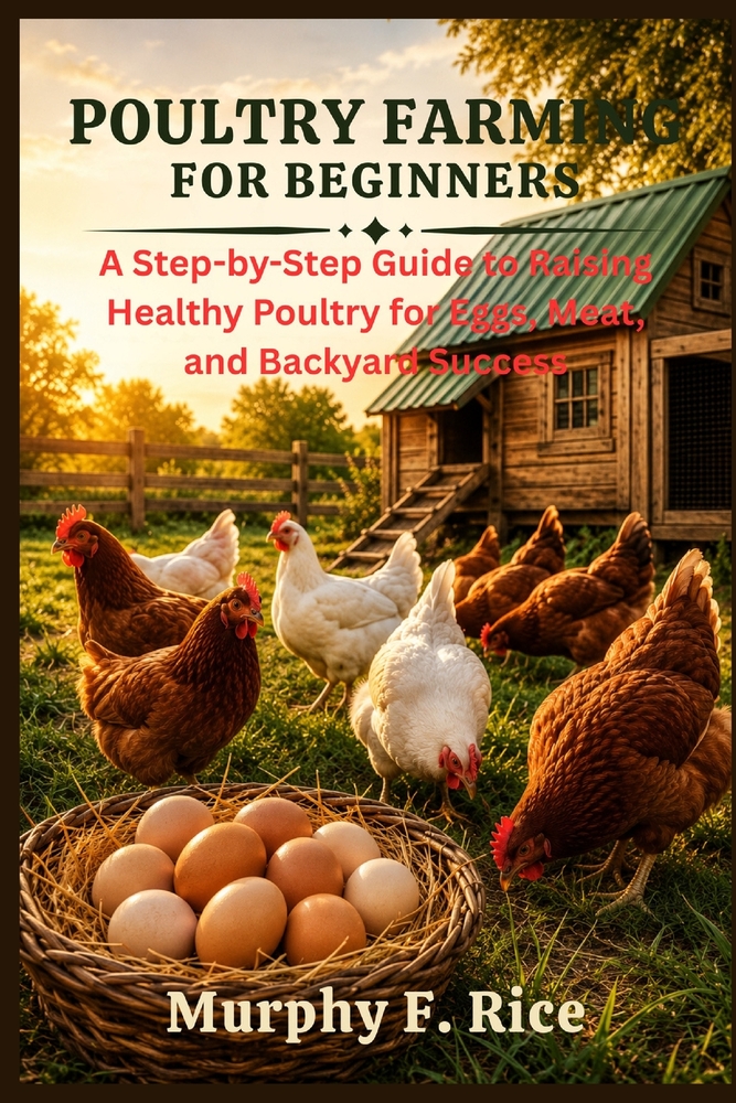 Poultry Farming For Beginners: A Step-by-Step Guide to Raising Healthy Poultry for Eggs, Meat, and Backyard Success cover