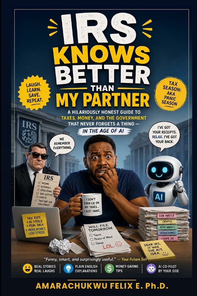 IRS Knows Better Than My Partner: A Hilariously Honest Guide to Taxes, Money, and the Government That Never Forgets a Thing - in the Age of AI cover