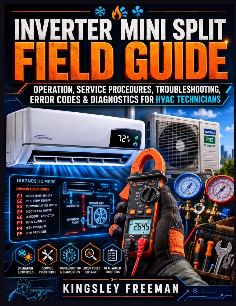 Inverter Mini Split Field Guide: Operation, Service Procedures, Troubleshooting, Error Codes & Diagnostics for HVAC Technicians cover