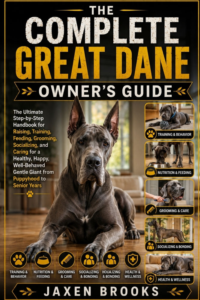 The Complete Great Dane Owner's Guide: The Ultimate Step-by-Step Handbook for Raising, Training, Feeding, Grooming, Socializing, and Caring for a Heal cover