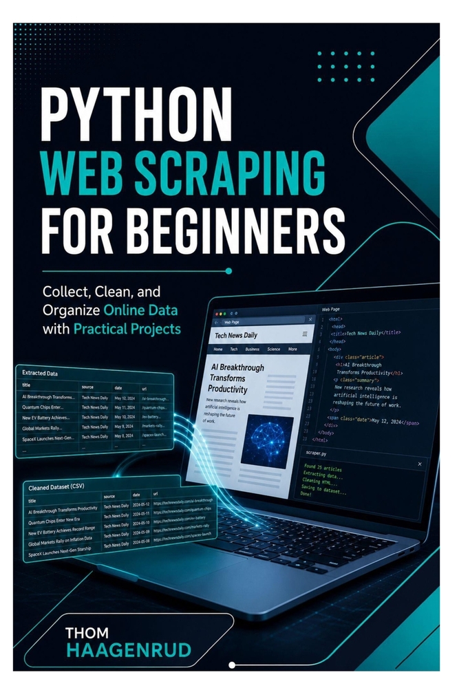 Python Web Scraping for Beginners: Collect, Clean, and Organize Online Data with Practical Projects cover