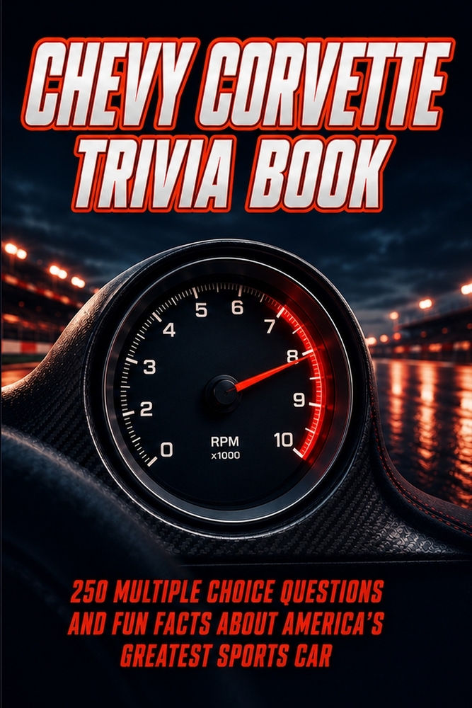 Chevy Corvette Trivia Book: 250 Multiple Choice Questions and Fun Facts About America's Greatest Sports Car cover