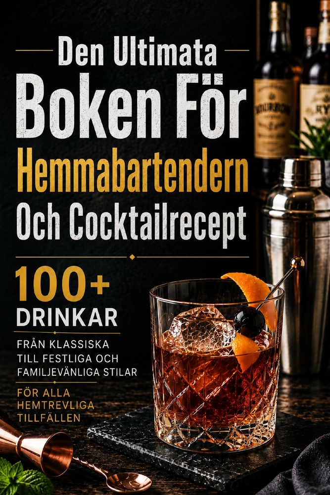 Den Ultimata Boken För Hemmabartendern Och Cocktailrecept: Verktyg & Tekniker, 100+ drycker från klassiska till fest- och familjecocktails för alla ti cover