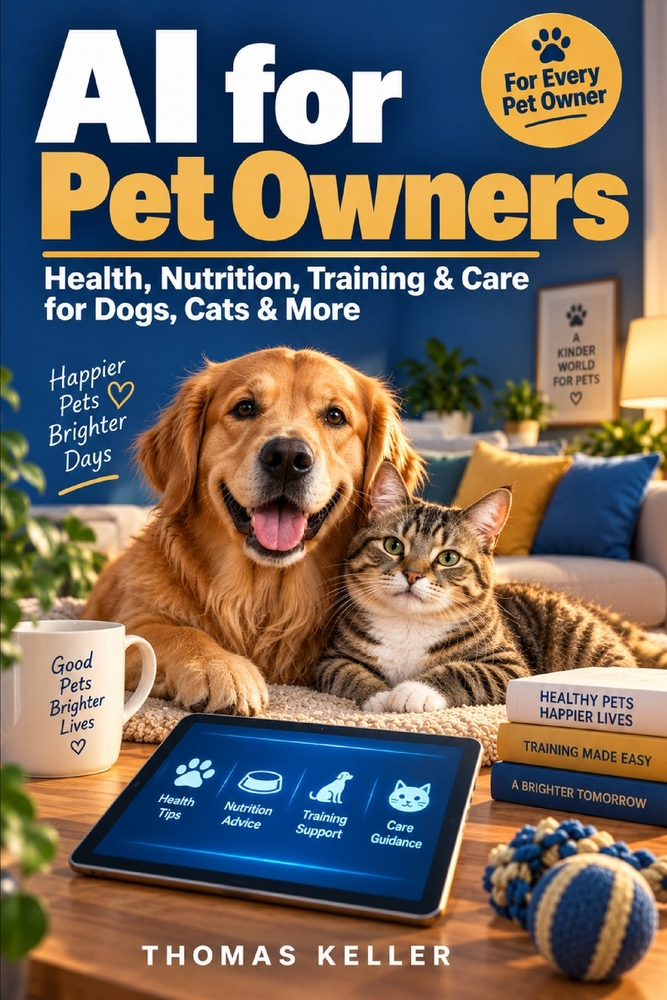 AI for Pet Owners: How to Use Artificial Intelligence for Your Pet's Health, Nutrition, Training, and Everyday Care - A Practical Guide for Dogs, Cats cover