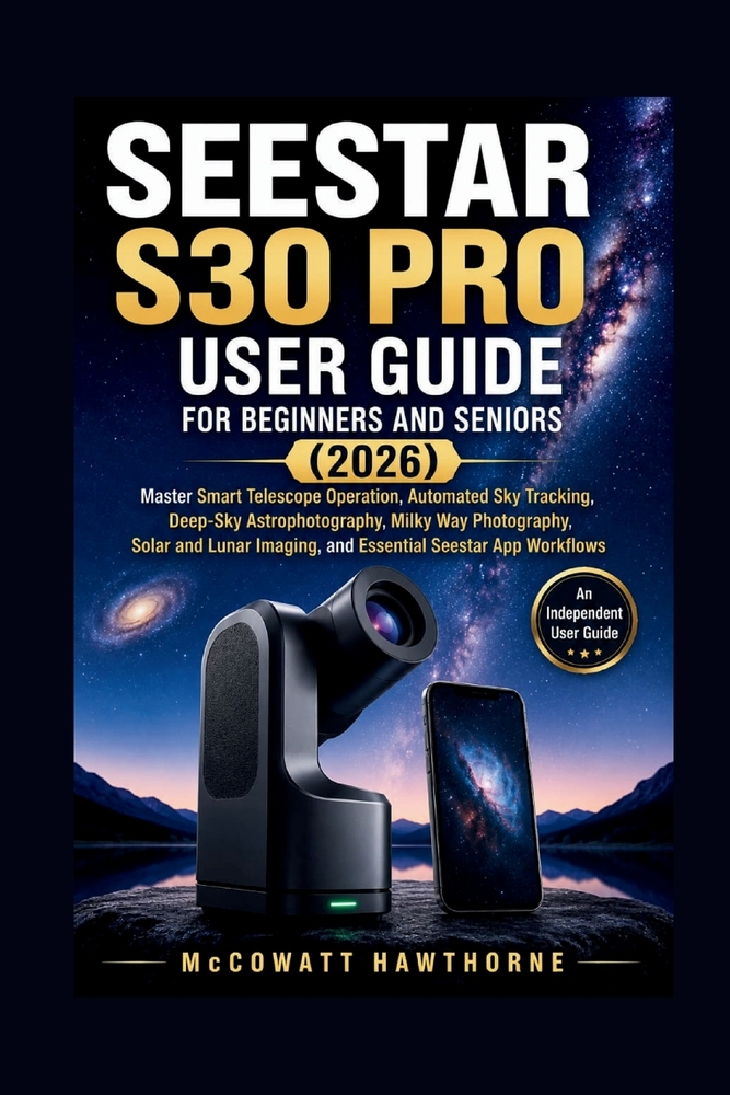 Seestar S30 Pro User Guide for Beginners and Seniors (2026): Master Smart Telescope Operation, Automated Sky Tracking, Deep-Sky Astrophotography, Milk cover