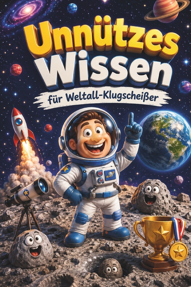 Unnützes Wissen für Weltall-Klugscheißer: Kuriose & witzige Fakten als Geschenk für Weltall-Fans cover