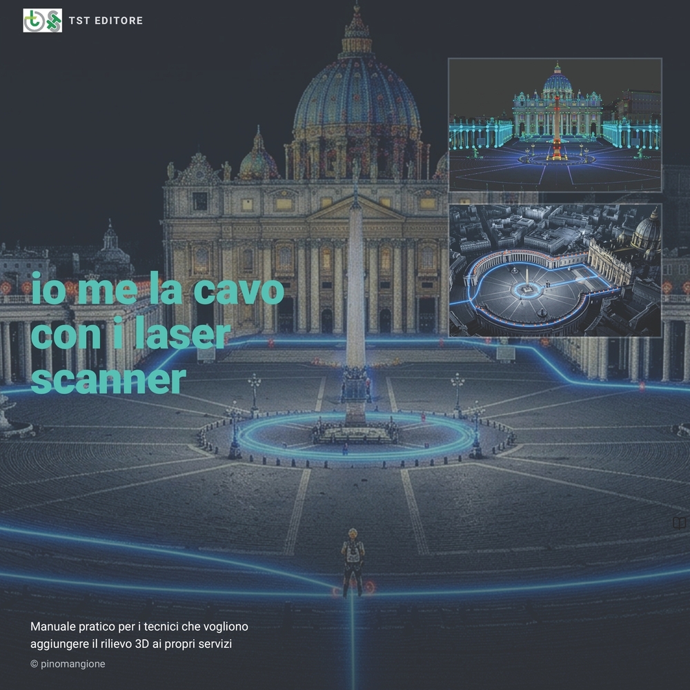 Io me la cavo con i laser scanner: Guida pratica al rilievo 3D con laser scanner statico e LIDAR dinamico SLAM per tecnici, geometri e professionisti cover