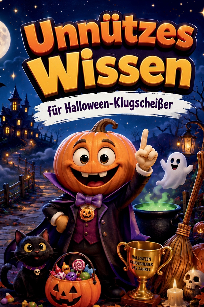 Unnützes Wissen für Halloween-Klugscheißer: Kuriose & witzige Fakten als Geschenk für Halloween-Fans cover