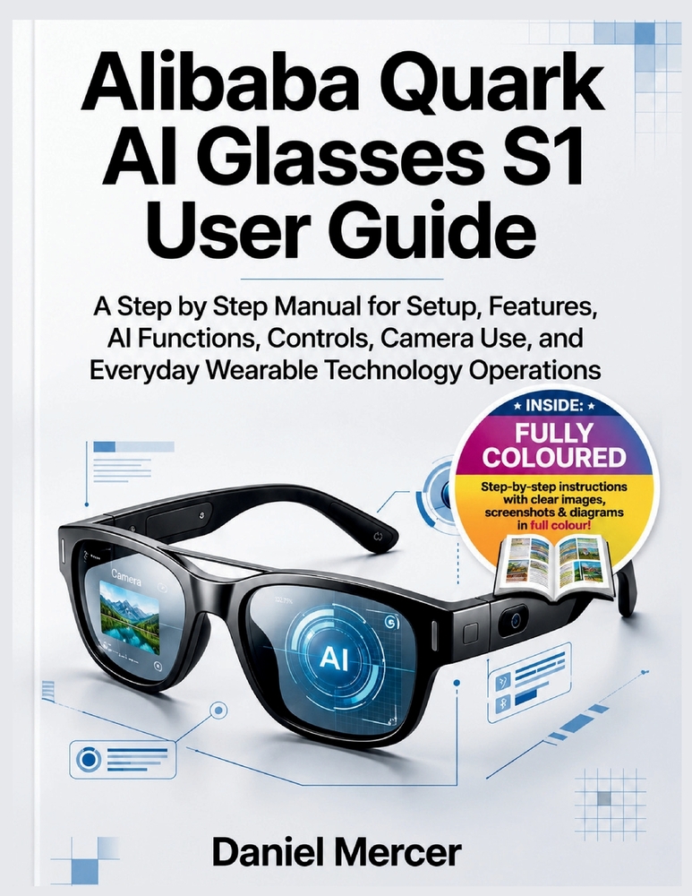 Alibaba Quark AI Glasses S1 User Guide 2026: A step by step Manual for Setup, Features, AI Functions, Controls, Camera Use, and Everyday Wearable Tech cover