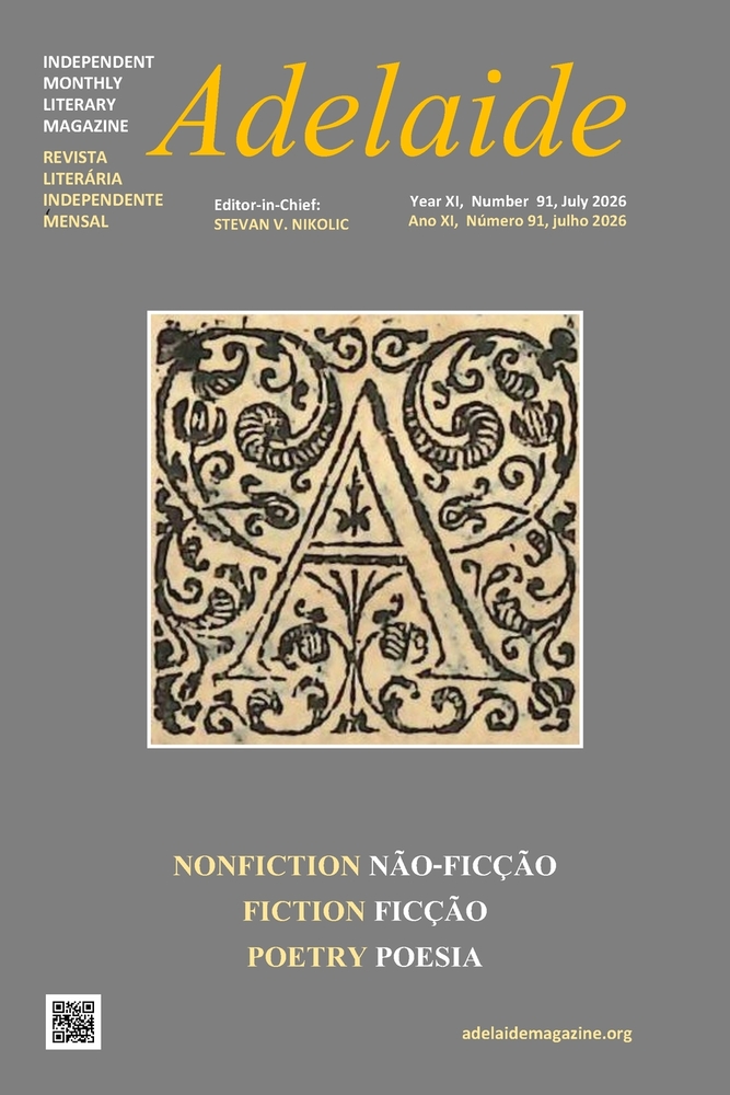 Adelaide: Independent Literary Magazine No.92, August 2026 cover
