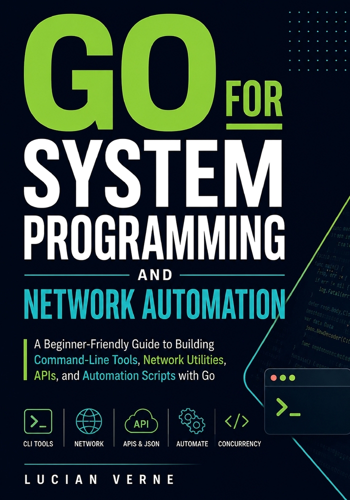 Go for System Programming and Network Automation: A Beginner-Friendly Guide to Building Command-Line Tools, Network Utilities, APIs, and Automation Sc cover