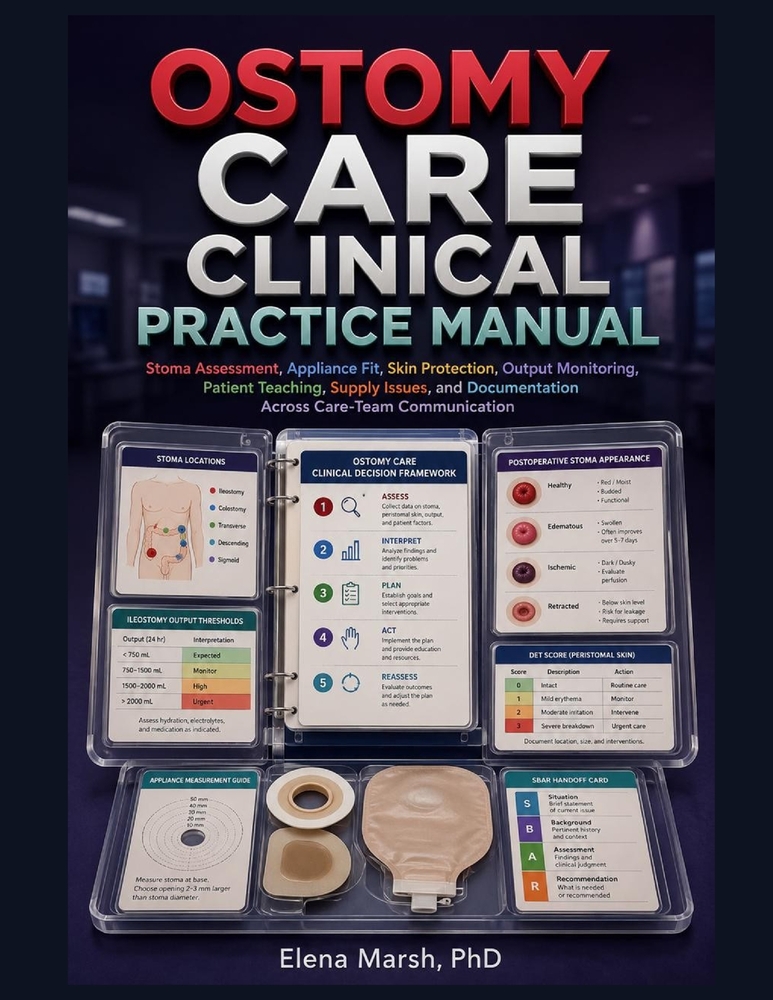 Ostomy Care Clinical Practice Manual: Stoma Assessment, Appliance Fit, Skin Protection, Output Monitoring, Patient Teaching, Supply Issues, and Docume cover