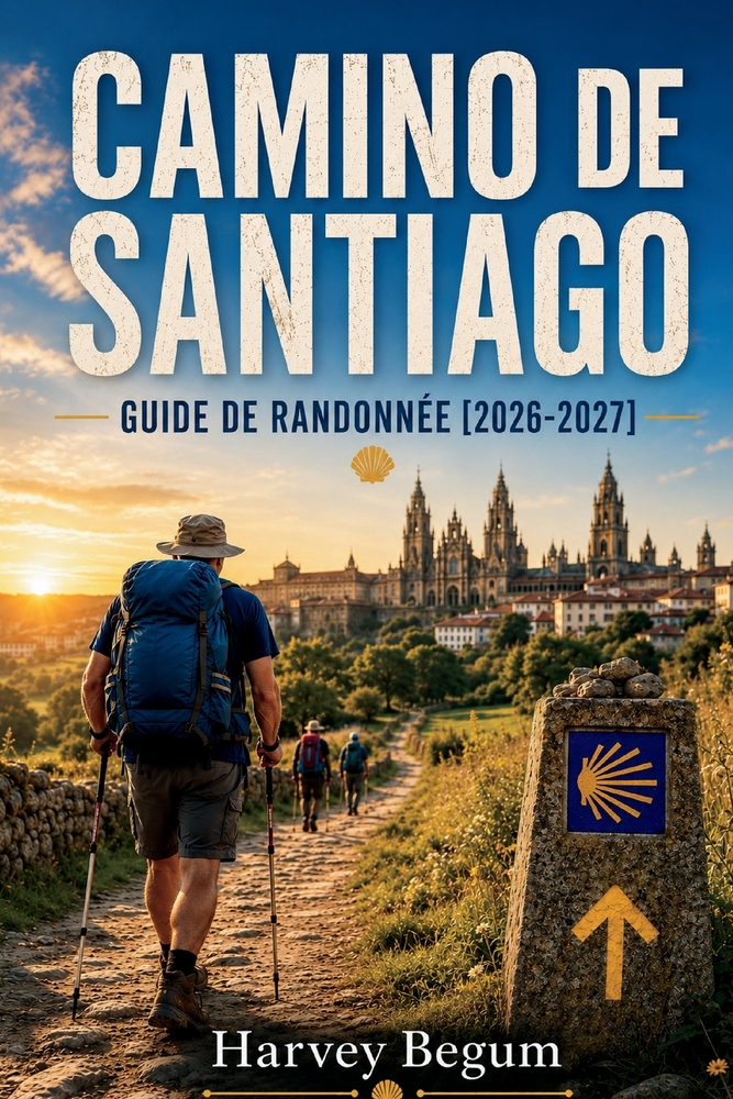 CAMINO DE SANTIAGO Guide de randonnée 2026-2027: Itinéraires étape par étape, listes d'albergue, conseils pour faire ses bagages et distances quotidie cover