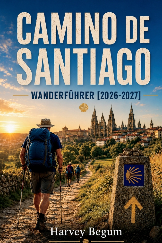 CAMINO DE SANTIAGO Wanderführer 2026-2027: Stufenweise Routen, Albergue-Listen, Packtipps und tägliche Strecken für Erstpilger cover